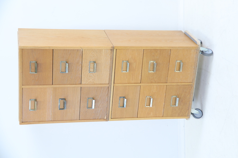 Arkivskåp, 2 delar, ek.