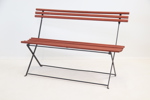 Bänk, hopfällbar, trä/metall.