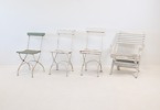 Trädgårdsstolar, hopfällbara, 4 st, trä/metall.