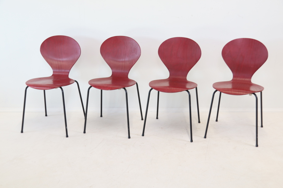 Stolar, 4 st, trä/metall, Phoenix, Danmark.