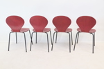 Stolar, 4 st, trä/metall, Phoenix, Danmark.