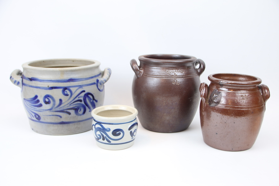 Krus, 4 st, keramik, bl.a Höganäs.