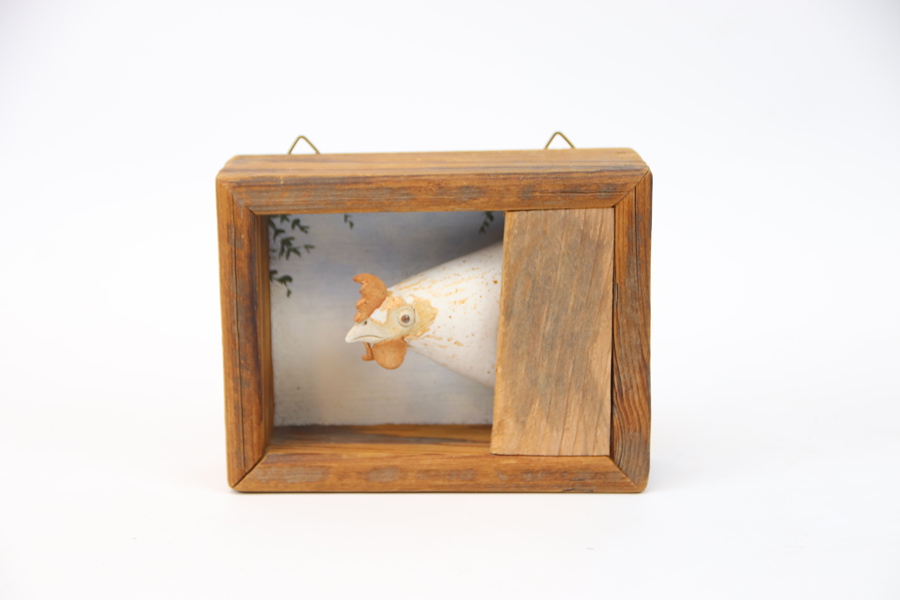 Johan Thunell, väggskulptur, keramik/trä, osignerad.