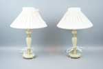 Bordslampor, ett par, sten/metall.
