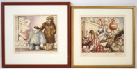 Jeppe Eisner, litografier, 2 st, signerade.