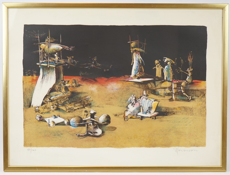 Sven-Erik Johansson, litografi nr 97/160, signerad.