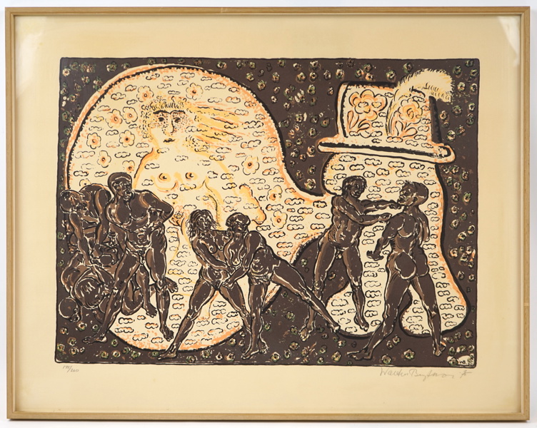 Walter Bengtsson, litografi nr 175/260, signerad, 1975.