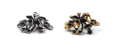 Hannu Ikonen, hänge och brosch, silver/brons, ''Lava'', Finland.