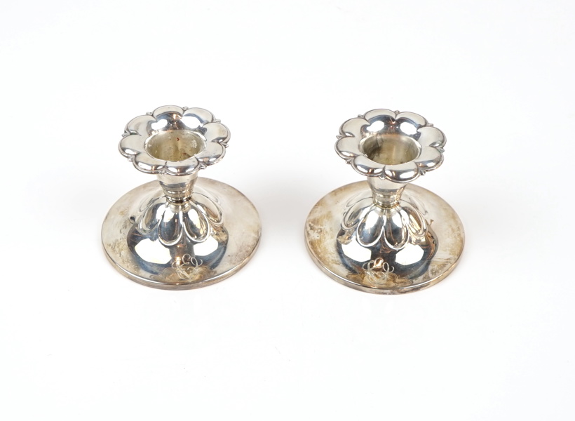 Ljusstakar, ett par, silver.