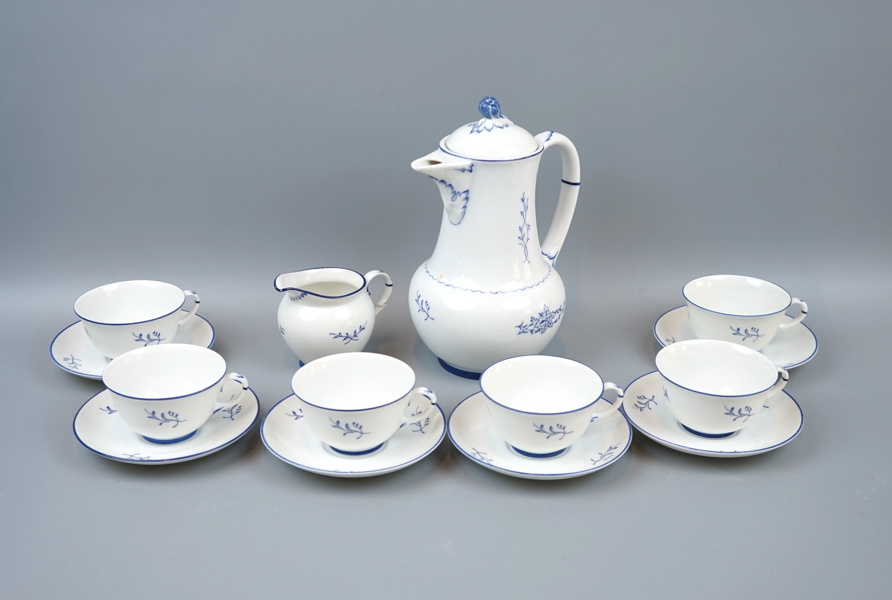 Kaffeservis, 8 delar, porslin, ALP Lidköping.