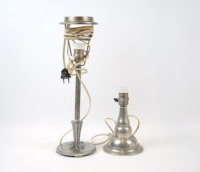 Bordslampor, 2 st, tenn.