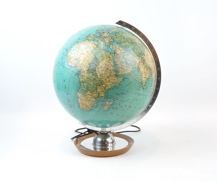 Jordglob med belysning, JRO Globus, Tyskland.