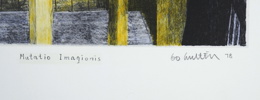 Bo Hultén, ''Mutatio Imagionis'', litografi nr. 263/375, signerad, 1978.