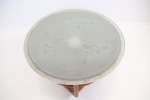 Bo Notini, soffbord med belysning, alm/glas/metall, Glössner, 1900-talets mitt.