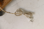 Bo Notini, soffbord med belysning, alm/glas/metall, Glössner, 1900-talets mitt.