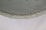 Bo Notini, soffbord med belysning, alm/glas/metall, Glössner, 1900-talets mitt.