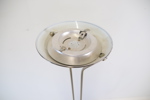 Golvlampa, 2 ljuskällor, undre lampa justerbar, metall.