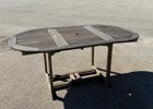 Trädgårdsbord med iläggsskiva, teak.