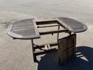 Trädgårdsbord med iläggsskiva, teak.