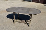 Trädgårdsbord med iläggsskiva, teak.