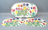 Josef Frank, bricka och underlägg, 3 delar, ''Tulpan'', Svenskt Tenn.