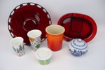 Glas och keramik, 7 delar, bl.a Rörstrand och Firma Svenskt Tenn.