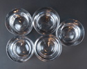 Heikki Orvola, ljuslyktor, 5 st, glas, ''Kivi'', Marimekko, Iittala, Finland.