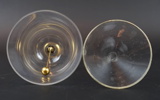Estrid Ericson, bordspingla, glas/mässing, samt tratt, Firma Svenskt Tenn, 1900-tal.