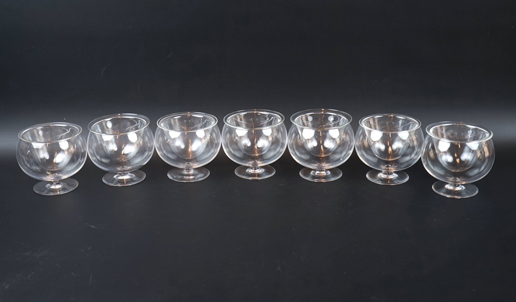 Räkskålar, 7 st, glas, Firma Svenskt Tenn, 1900-tal.