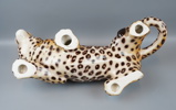 Figurin, porslin, leopard.