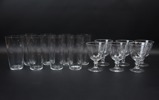 Glas, 8+6 st, etsad dekor.