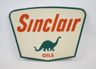 Skylt, aluminium, ''Sinclair Oils''.