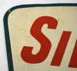 Skylt, aluminium, ''Sinclair Oils''.