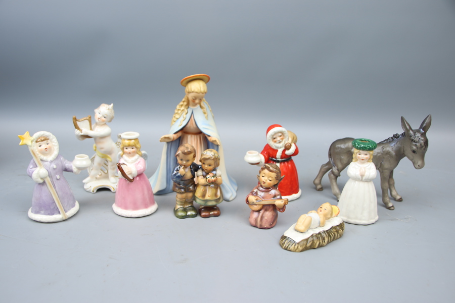 Figuriner, 10 st, porslin, Goebel.