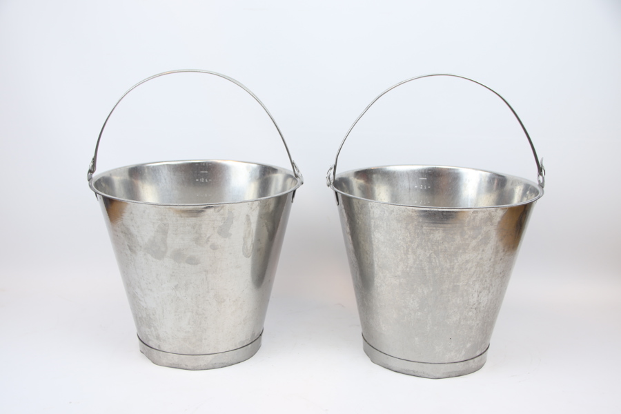 Hinkar, 2 st, 14 liter, metall.