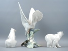 Figuriner, 3 st, porslin, Lladro, Spanien.