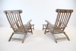 Däckstolar, ett par, teak, hopfällbara, Royal teak Skandinavia.