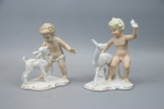 Figuriner, 2 st, porslin, Wallendorf.