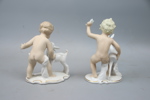 Figuriner, 2 st, porslin, Wallendorf.
