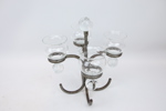Ljusstakar, 2 st, metall glas.