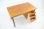 Skrivbord, 3 lådor, teak.