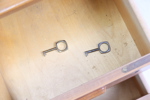 Skrivbord, 3 lådor, teak.