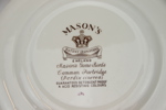 Mattallrikar, 8 st, stengods, "Mason´s Game Birds", Mason´s, England.