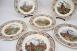 Mattallrikar, 8 st, stengods, "Mason´s Game Birds", Mason´s, England.
