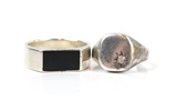 Ringar, manschettknappar och slipsnål, silver.