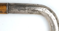 Käppar, 2 st, trä med silverkrycka.