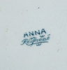 Serveringsfat, 5 delar, porslin, ''Grön Anna'', Rörstrand.