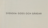 Bok, Svenska Gods och Gårdar  Malmöhuslän  Södra delen, Bohusläningens Tryckeri och Bokbinderi, 1944.
