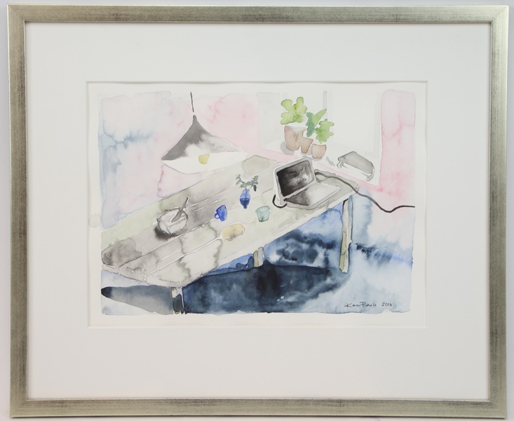 Karin Palola, akvarell, signerad, 2016.