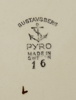 Wilhelm Kåge, servisdelar, 3 st, flintgods, ''Pyro'', Gustavsberg.
